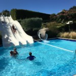 Slides... I think that's Tim coming off the one on the right, but it's hard to tell!