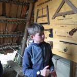 Tim learning about carpenters' tools