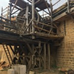 Construction at the main entrance