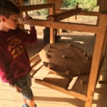 Nate playing a medieval balancing game