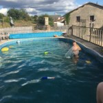 Straight into the pool when we arrived.