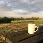 Beautiful spot for morning coffee on the hill